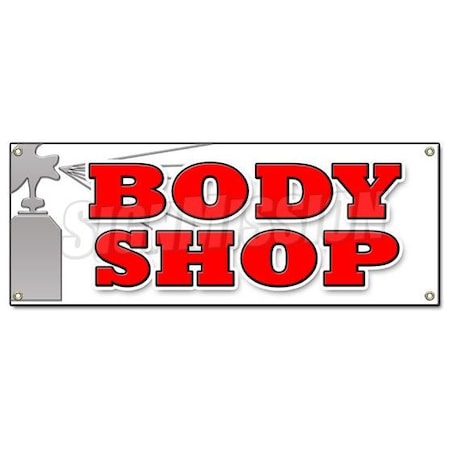 Signmission BODY SHOP BANNER SIGN car auto body shop signs repair work dents accident B-Body Shop